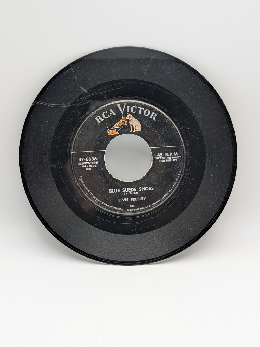 Elvis Presley Blue Suede Shoes Tutti Frutti RCA 47-6636 1956 45 RPM 5S.